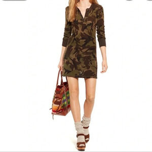 Polo Ralph Lauren | Women’s Camo Henley Mini Dress | XS | GUC